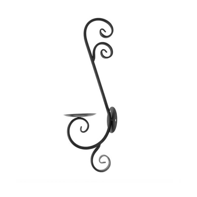Vintage Scrollwork Wrought Iron Wall Sconce