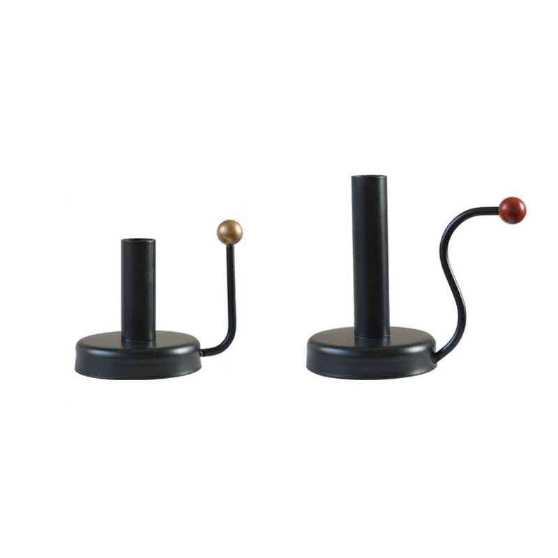 Iron Candle Holder with Colorful Sphere
