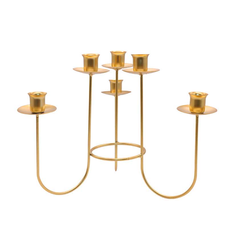 Nordic Wrought Iron Candle Holder,Six-Head Taper Candlestick