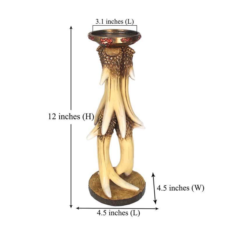 Faux ivory Candle Holder Color:Ivory 2