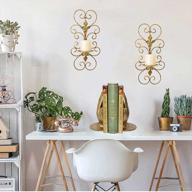 Gold Scrollwork Wall Sconce Color:Copper 1