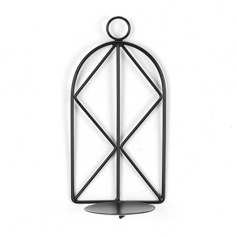 Minimalist Iron Wall-Mounted Candle Holder, Foldable Tray