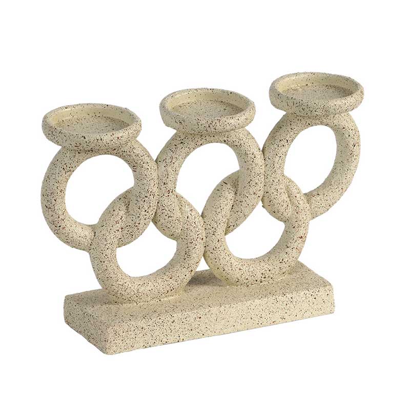 Five-Ring 3 Slot Resin Candlestick