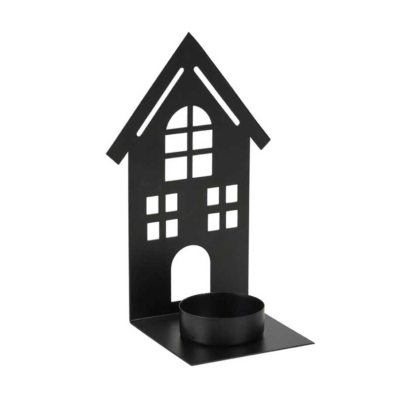 Black Iron Cityscape Silhouette Candlestick Series Style3