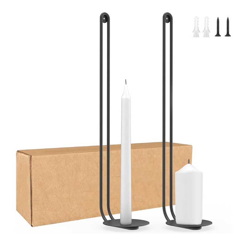 Minimalist Iron Wall-Mounted Candlestick Holder With Spike Color:Sconces 3