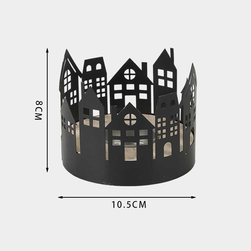 Black Iron Cityscape Silhouette Candlestick Series Style:Style1 1