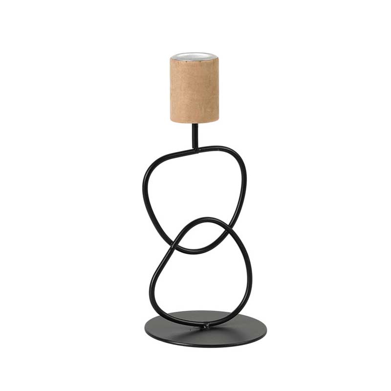 Creative Iron & Wood Candlestick Series - Minimalist Tabletop Decor Color:2 Ring