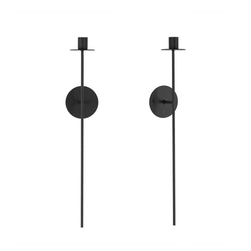 Minimalist Iron Wall-Mounted Candle Holder Set of 2