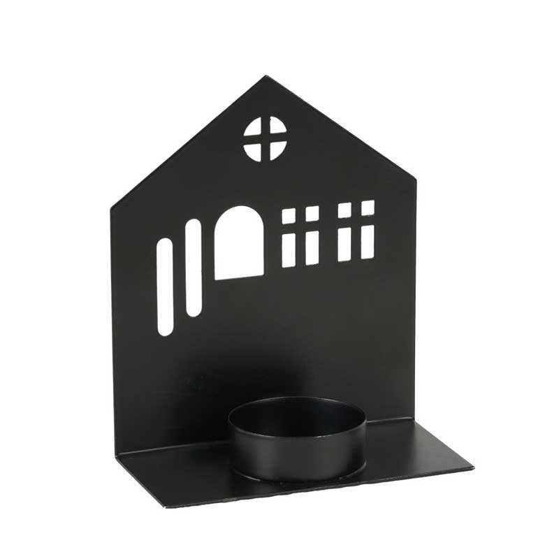 Black Iron Cityscape Silhouette Candlestick Series Style4
