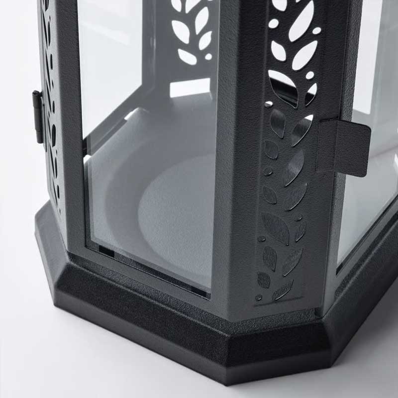 Classic Black Iron Candle Lantern / Floor Lantern Color:Black 2