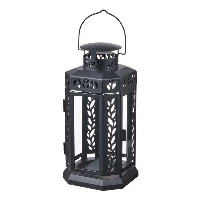 Classic Black Iron Candle Lantern / Floor Lantern