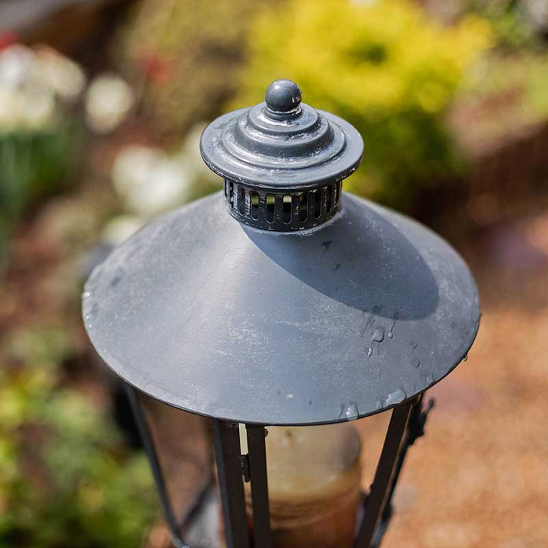 Vintage Iron Outdoor Floor Candle Holder for Garden Patio Decor Color:Black 4