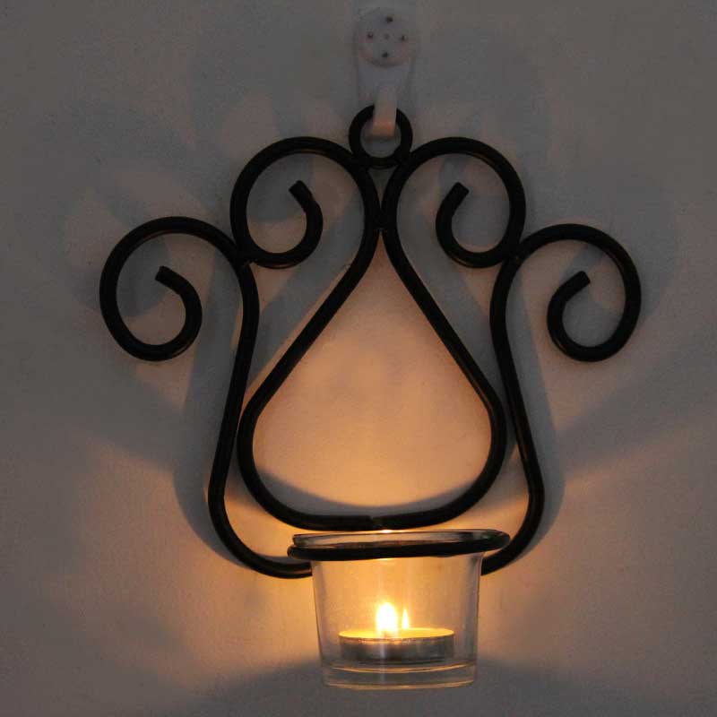 Vintage Wrought Iron Wall Sconce for Tea Lights Style:Style1 3