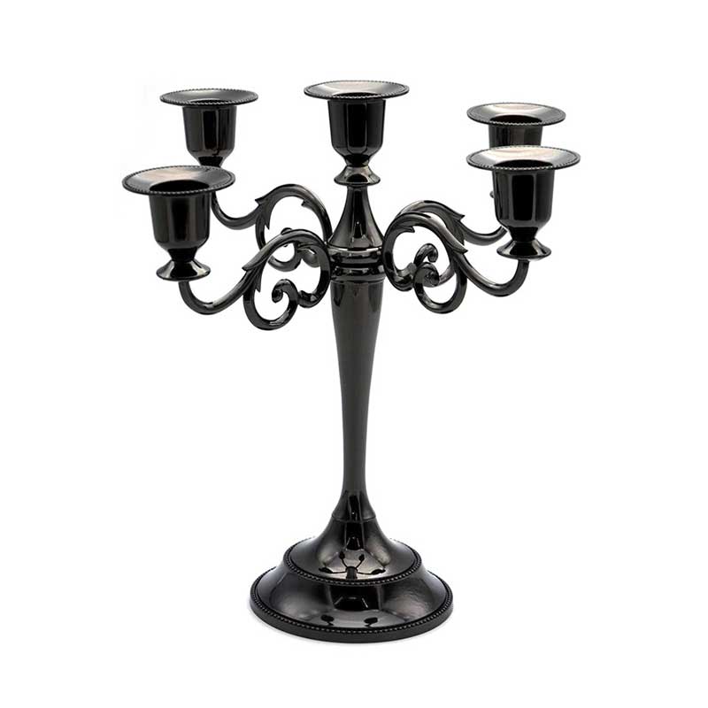 Vintage 5-Arm Aluminum-Iron Alloy Candelabra
