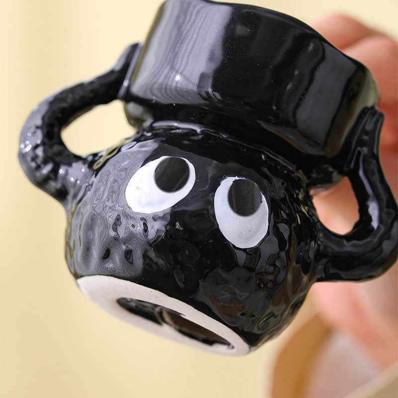 Soot Sprite Ceramic Candlestick Holder Color:Black 2