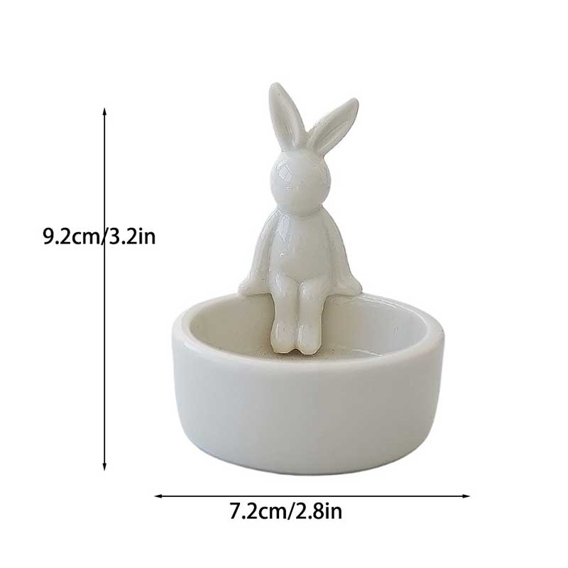 Creative Ceramic Animal & Character Candle Holders (6 Styles Available) Color:Rabbit