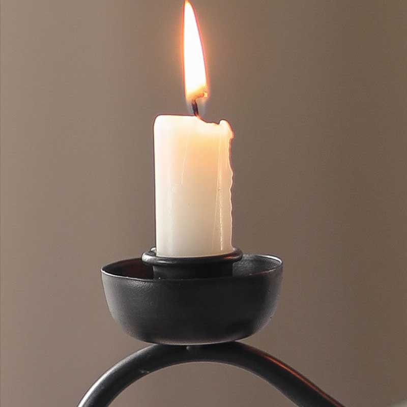 Minimalist Tree Branch Candlestick Holder (3-Head) Color:Black 1