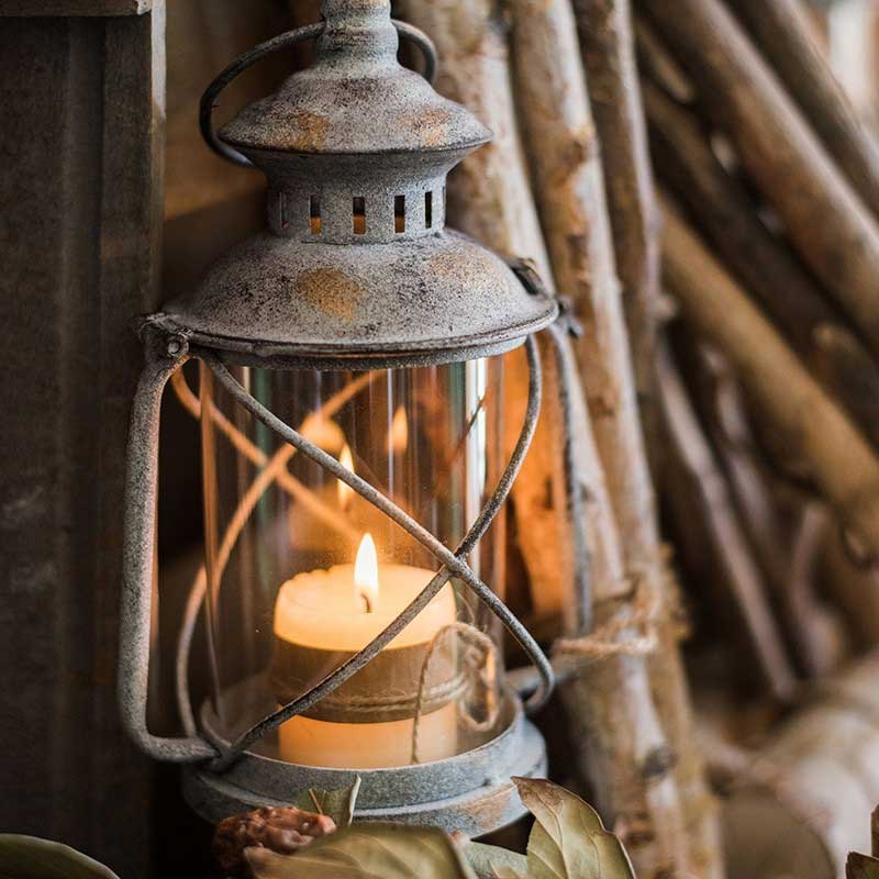 Vintage Distressed Wrought Iron Lantern Candlestick Style:Style1 3