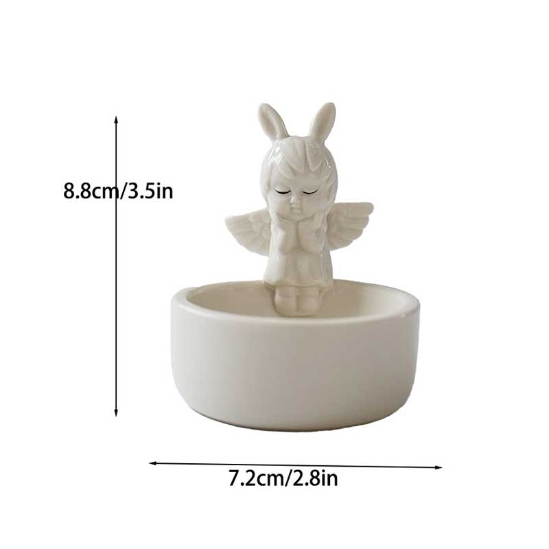 Creative Ceramic Animal & Character Candle Holders (6 Styles Available) Color:cherub
