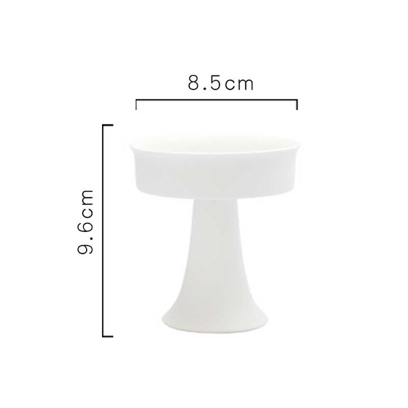 Ceramic Pedestal Candlestick, DIY Scented Candle Vessel White