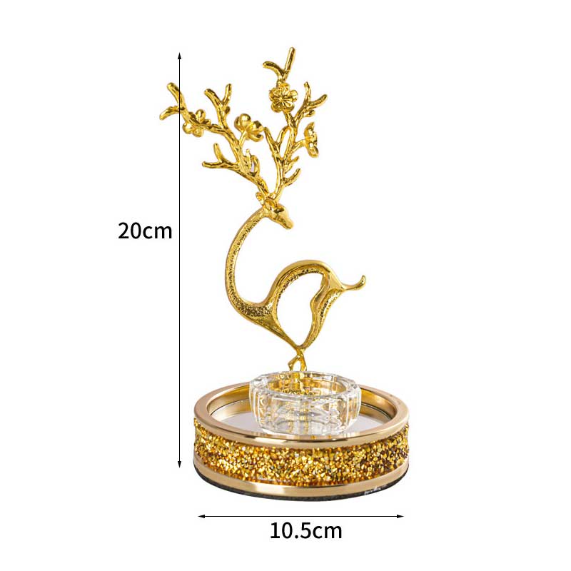 Elegant Golden Deer Candlestick Holder Style:Style1
