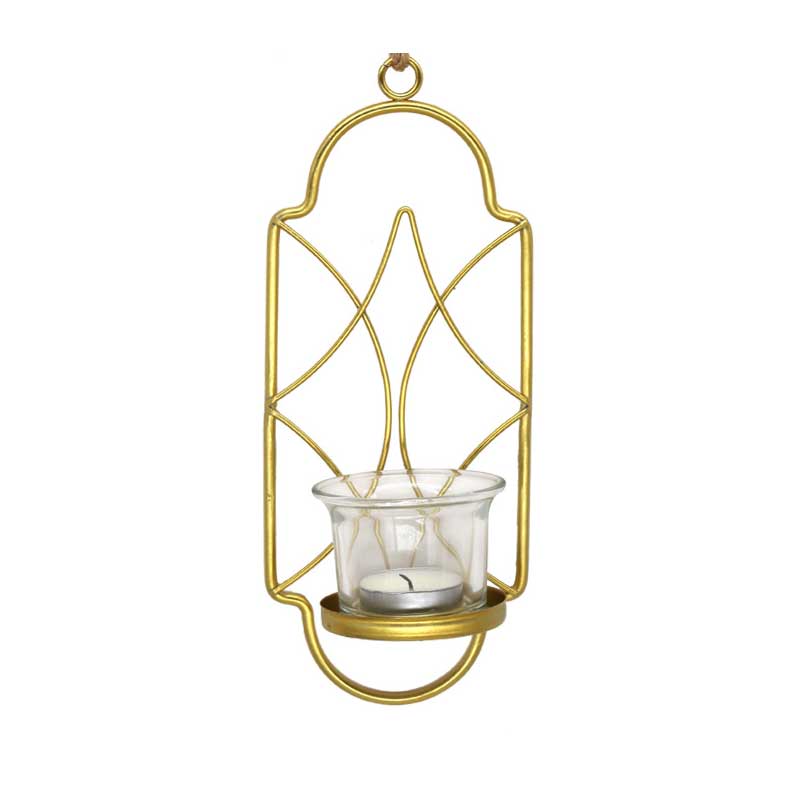 Gold/Black Moroccan Style Wall Sconce Candlestick Golden