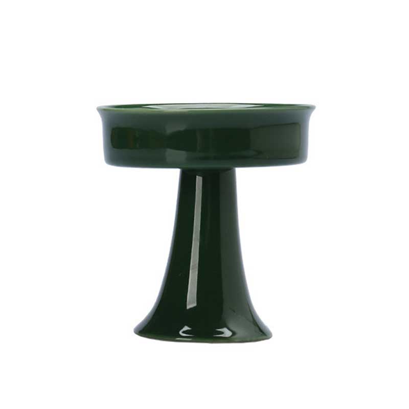 Ceramic Pedestal Candlestick, DIY Scented Candle Vessel Color:Green 2