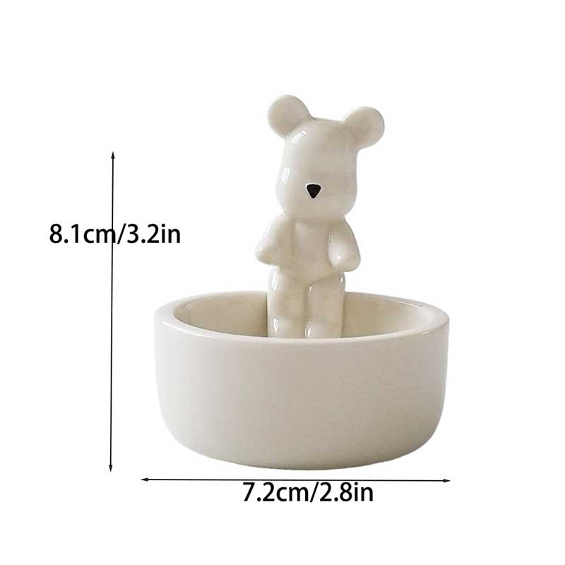Creative Ceramic Animal & Character Candle Holders (6 Styles Available) Color:Bear