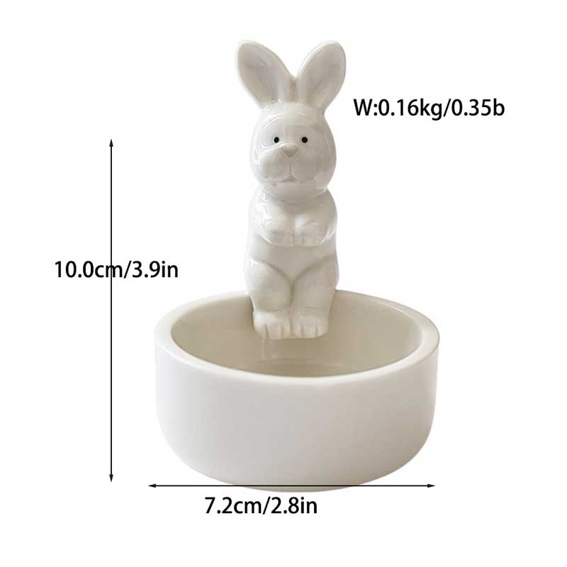 Creative Ceramic Animal & Character Candle Holders (6 Styles Available) Bunny