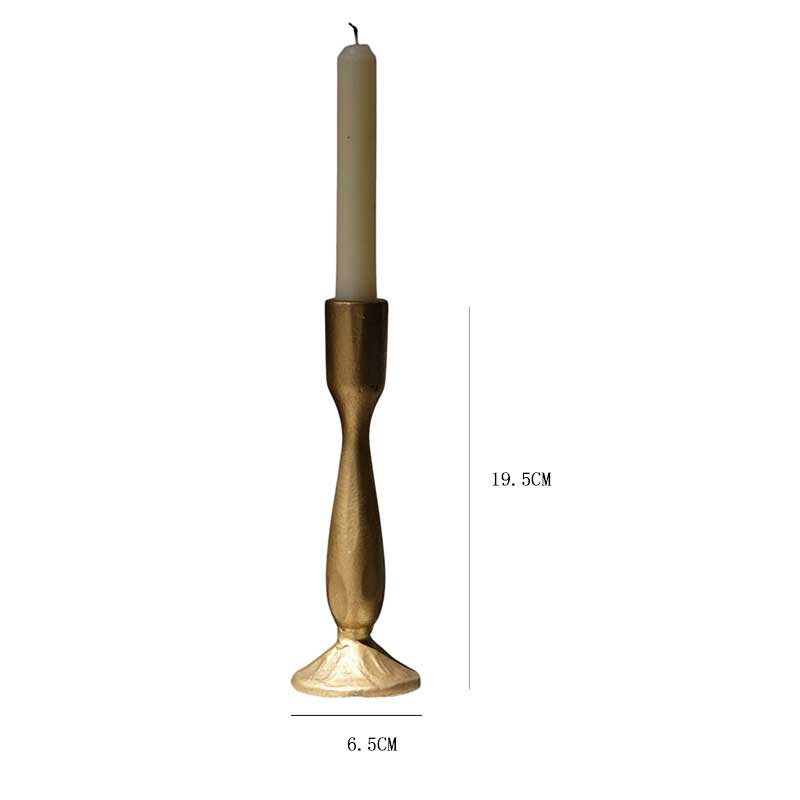 Vintage Cast Iron Candle Holder | Modern Minimalist Candlestick Size:6.5*19.5cm