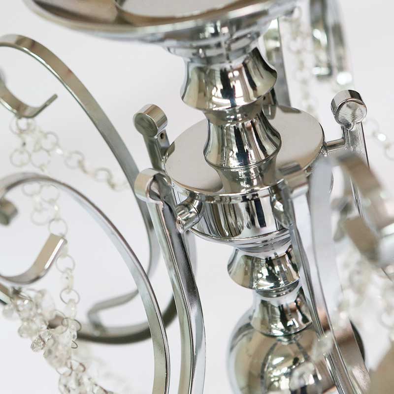 Elegant Crystal Drop Iron Candelabra Color:Default 3