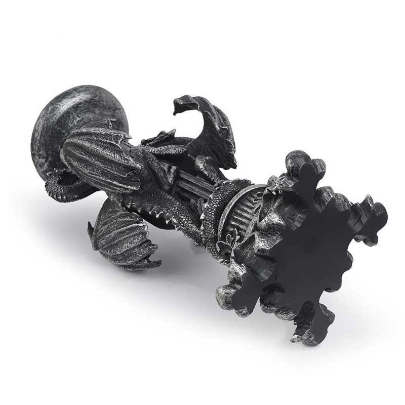 Gothic Twin Dragon Resin Candlestick Color:Black 2
