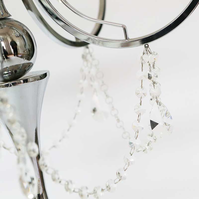 Elegant Crystal Drop Iron Candelabra Color:Default 2