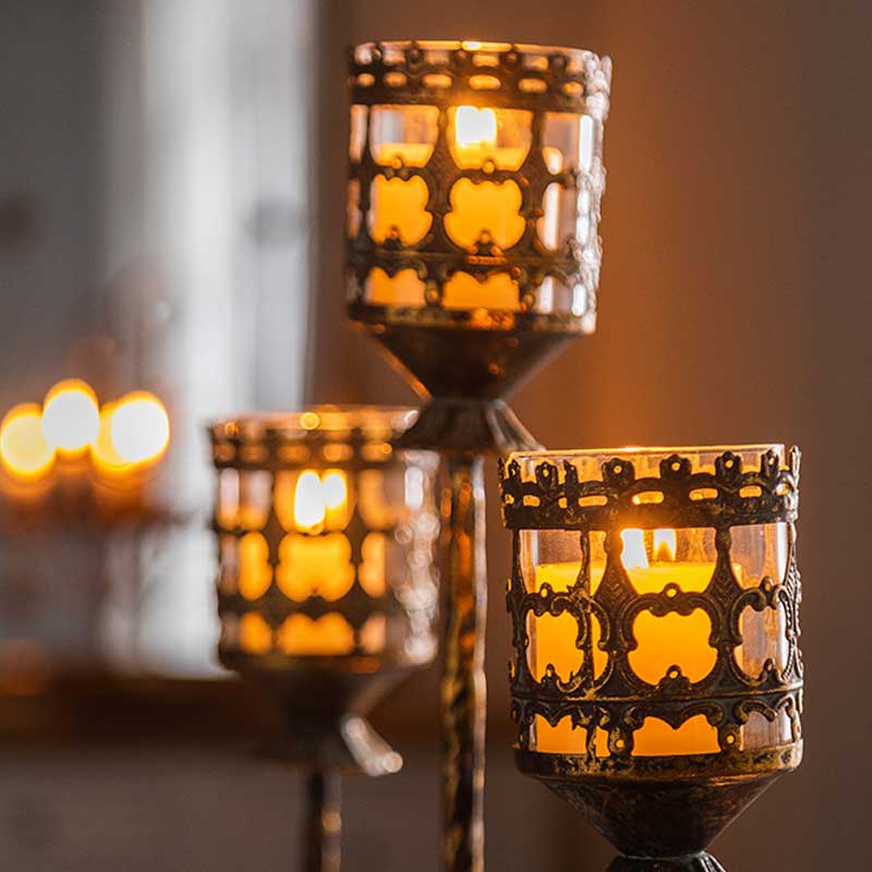 3/5-Head Vintage Iron Birdcage Candelabra,2 birds Size:44*12*62cm 1