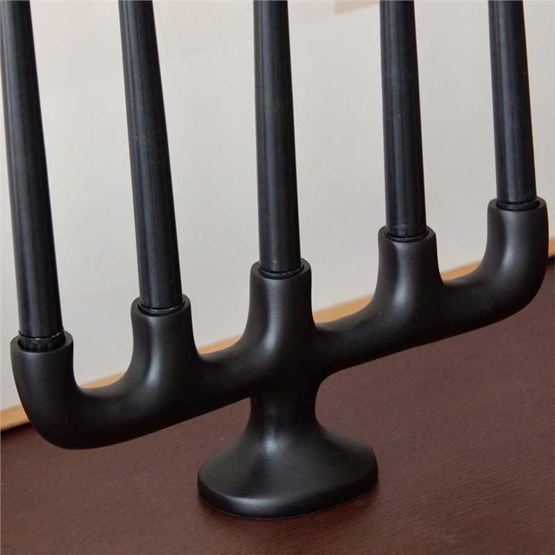5 Arms Black Aluminum Candelabra Color:Black 2