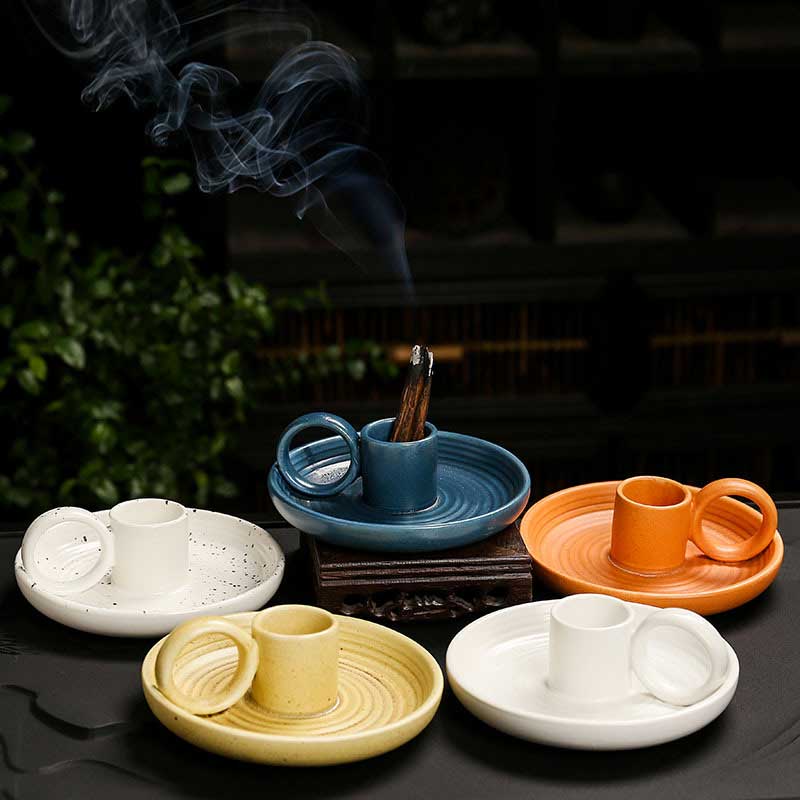 colored Chamberstick candle holder Color:Yellow 3