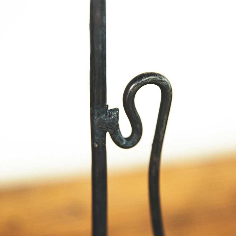 Tall & Slender Hand-Forged Vintage Iron Candlestick Color:Black 2