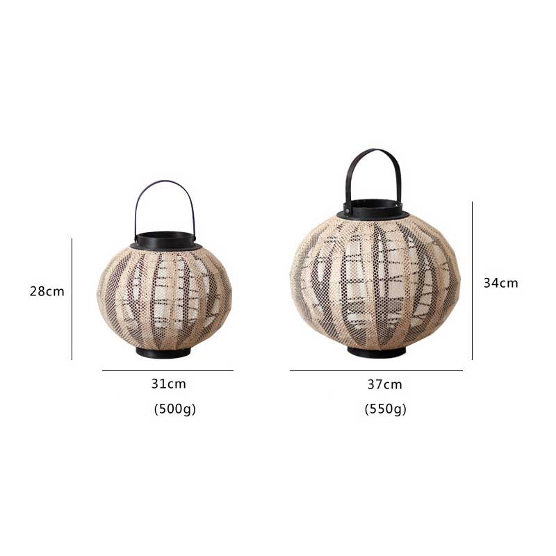 Woven Rattan Floor Lantern Candle Holders Style:Style1 1