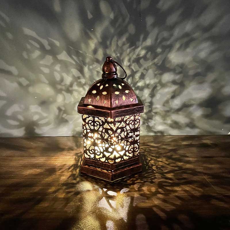 Vintage Moroccan Hollow Iron Lantern Candle Holder Color:Copper;Size:15*15*39.7cm 4
