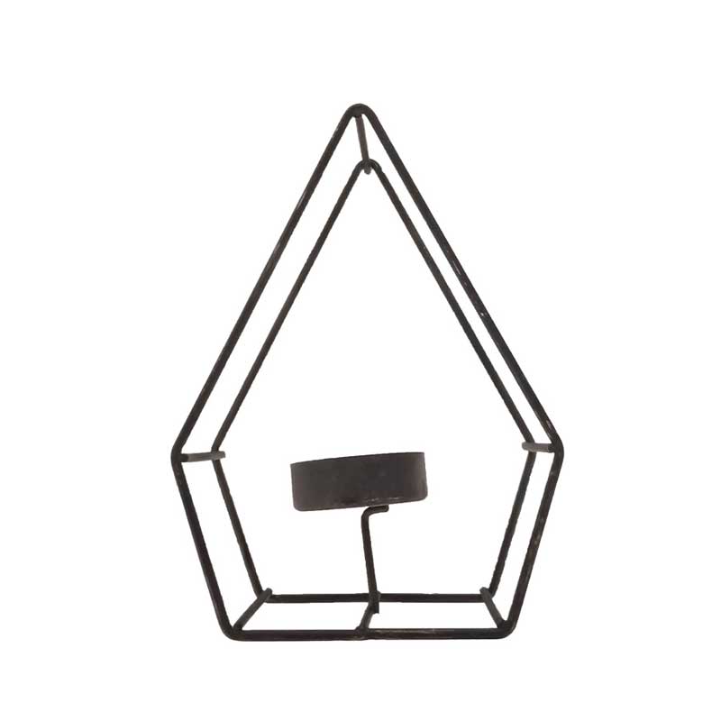 Geometric & Heart-Shaped Wrought Iron Candle Holder Set Style:Style2