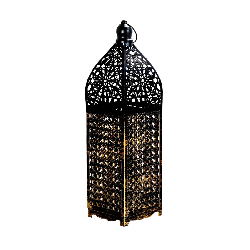 Retro Moroccan Hollow Iron Lantern/Candle Holder, Vintage Home Decor