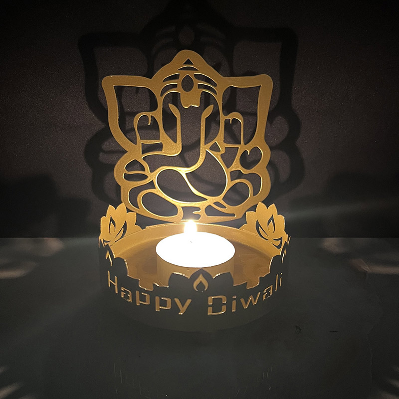 Diwali Silhouette Candle Holder Style:Style5