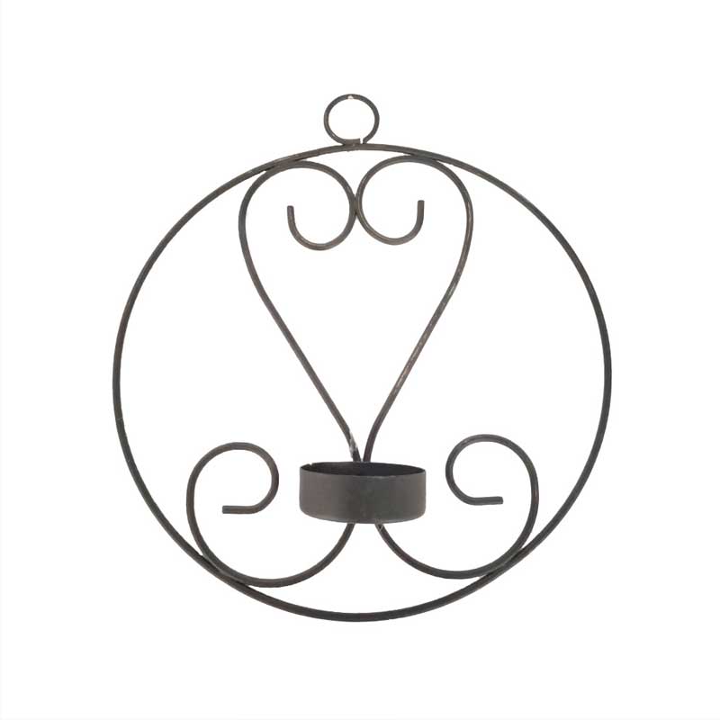 Geometric & Heart-Shaped Wrought Iron Candle Holder Set Style:Style1