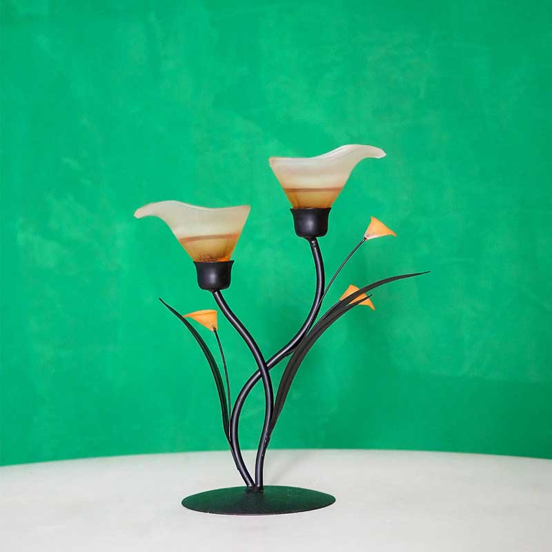 Minimalist Tulip Candle Holder Color:2 flower