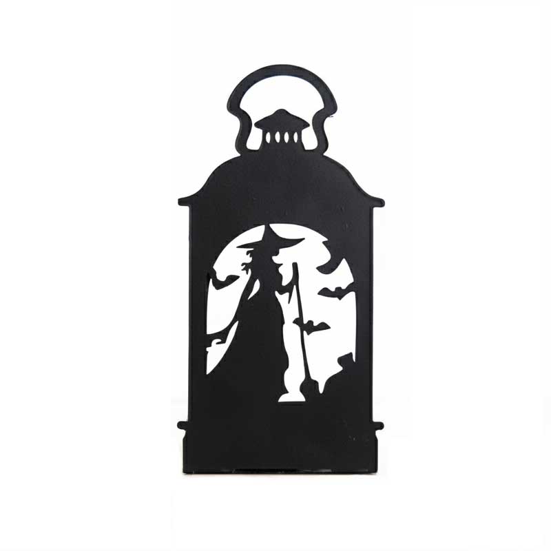 Halloween Themed Silhouette Candle Holder Style1  , witch,  ghostly hand,  haunted house