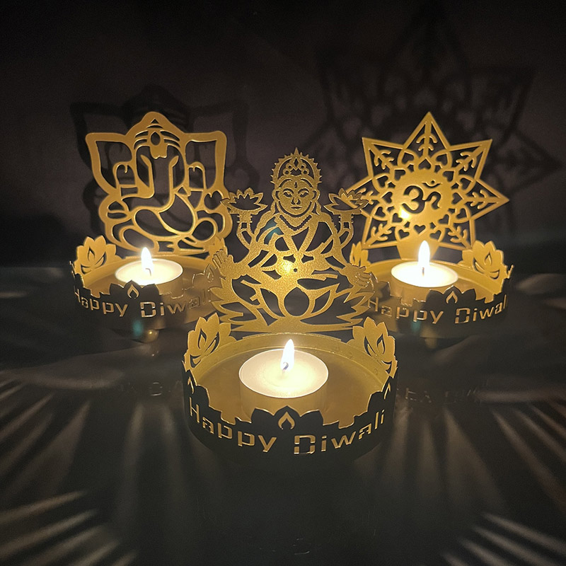 Diwali Silhouette Candle Holder Style3  