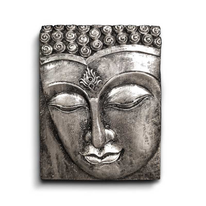 Zen Buddha Face Candle Holder Color:Silver 1