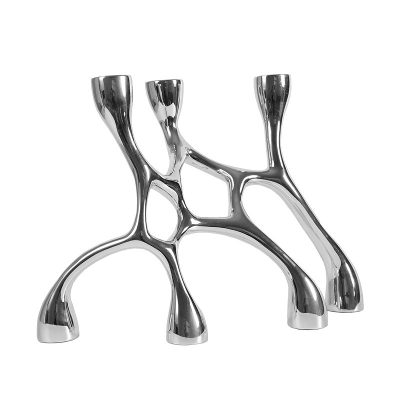 Organic Geometric Resin Candlestick