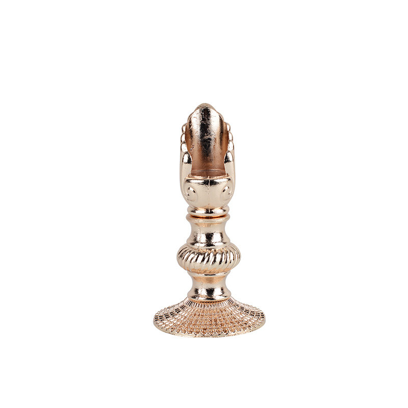 Retro Embossed Rose Gold Iron Candlestick Set of 3 Color:7*7*13.5cm