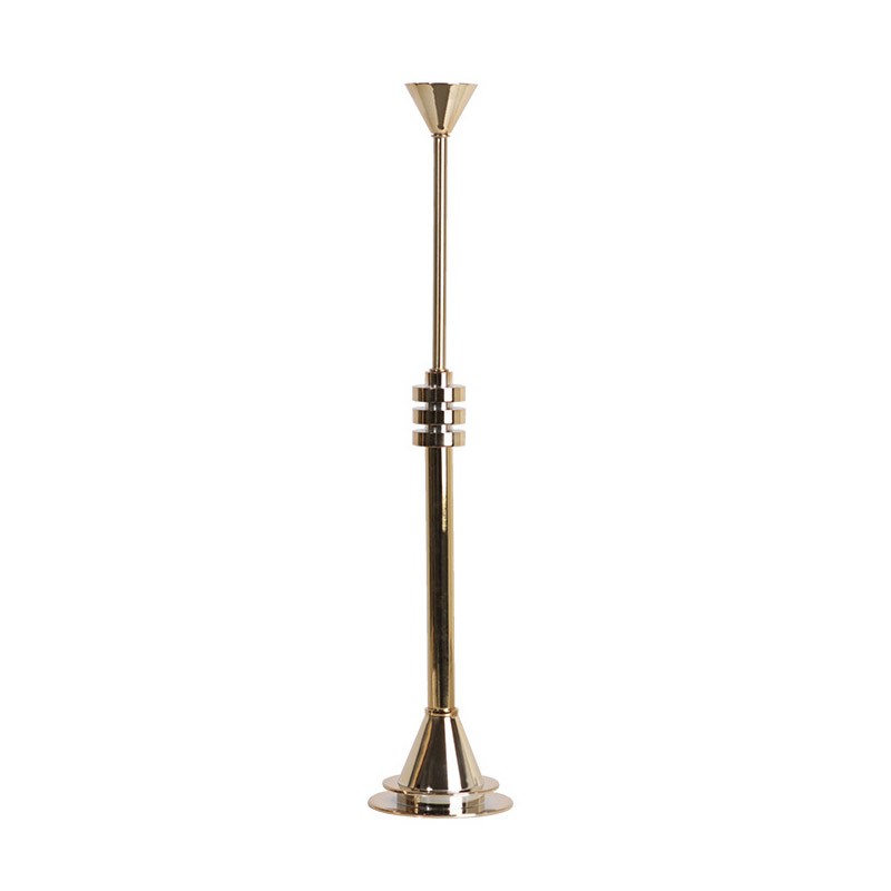 Modern & Minimalist Metal Candlestick ,Black/Gold Color:Gold;Size:10*10*51cm